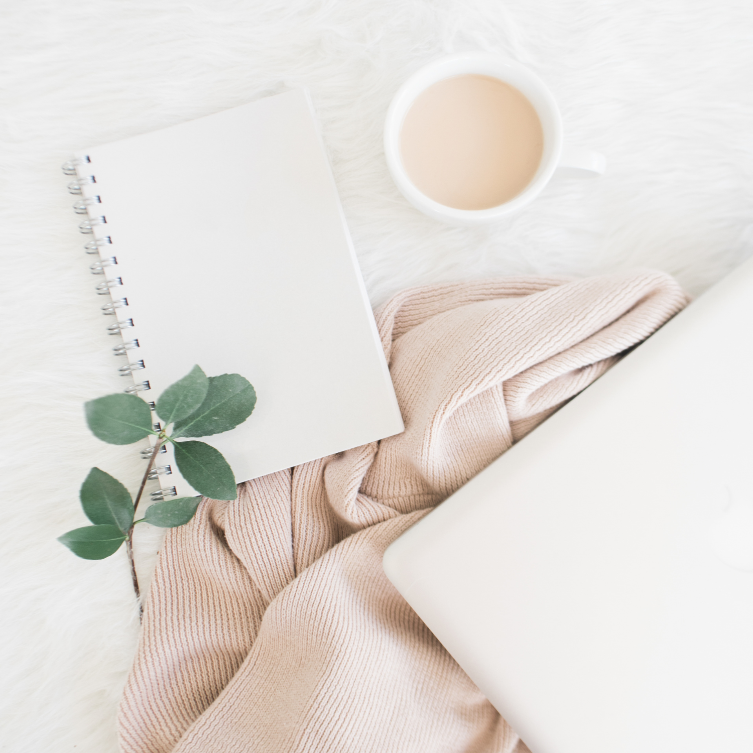 Notizbuch, Zweig, Tasse Kaffee und weiche Decke – Symbolbild für Tagebuch-Journaling, ruhige Selbstreflexion und Achtsamkeit bei Tomanotas